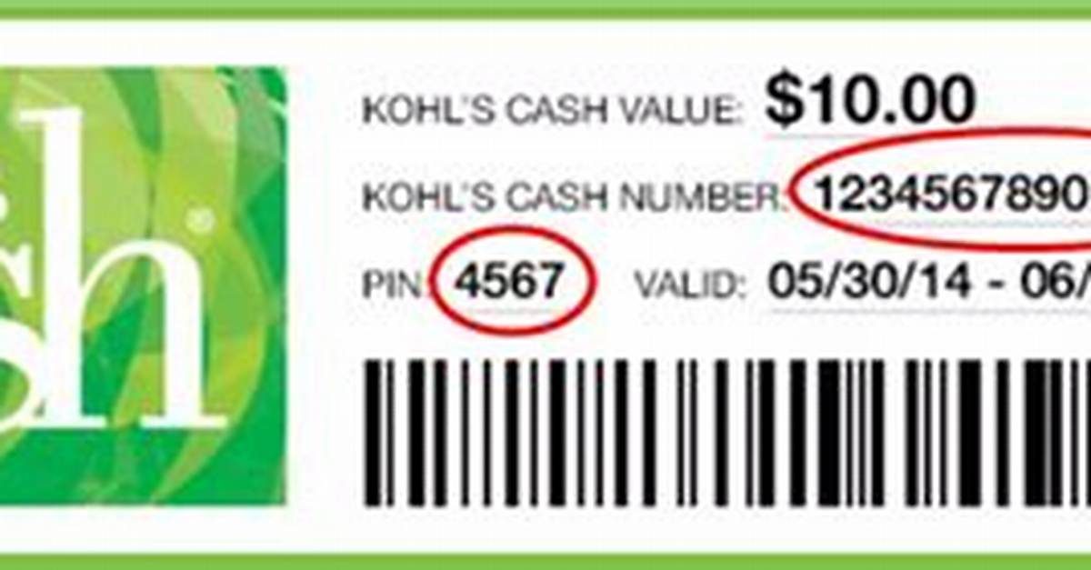 How Do I Find My Kohls Cash Number