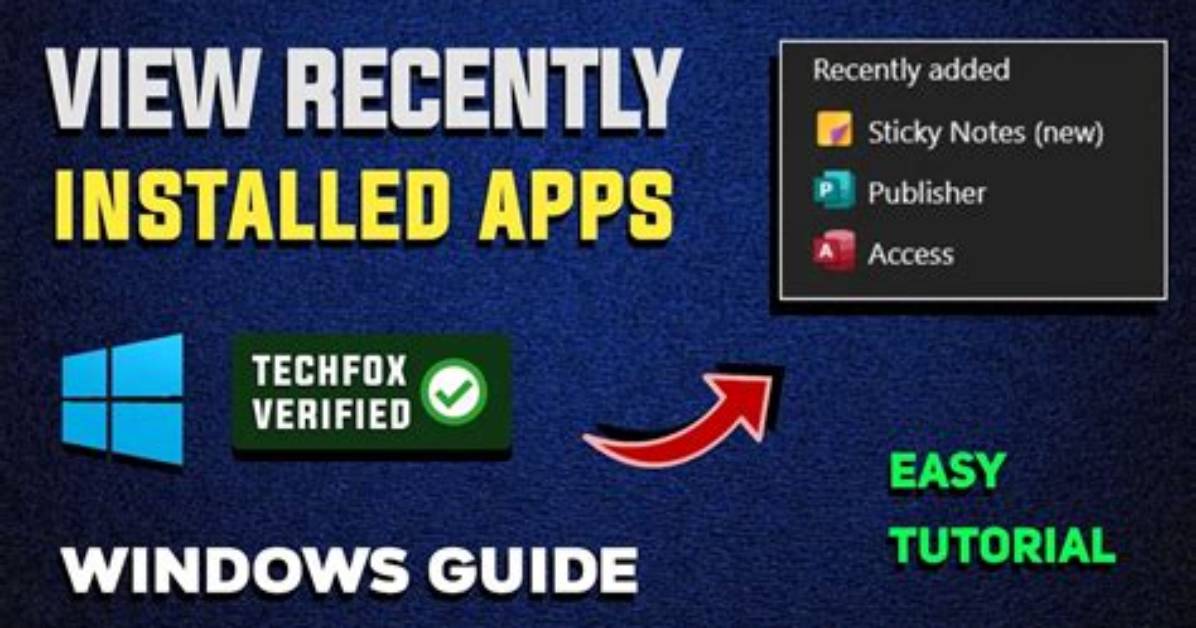 How Do I Find Recently Installed Programs in Windows 10?