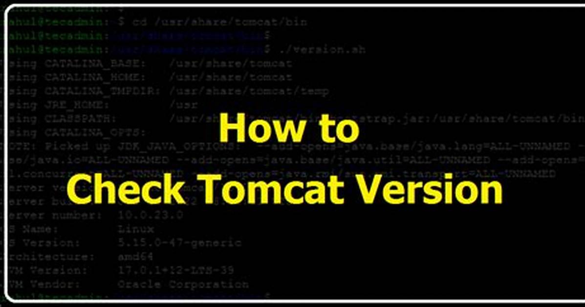 How Do I Find Tomcat Version in Linux?