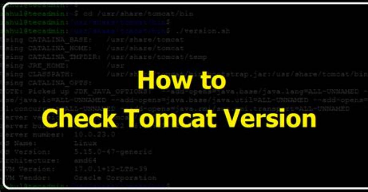 How Do I Find Tomcat Version on Mac?