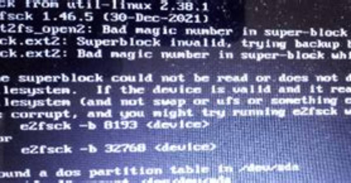 How Do I Fix a Corrupted Superblock in Linux?
