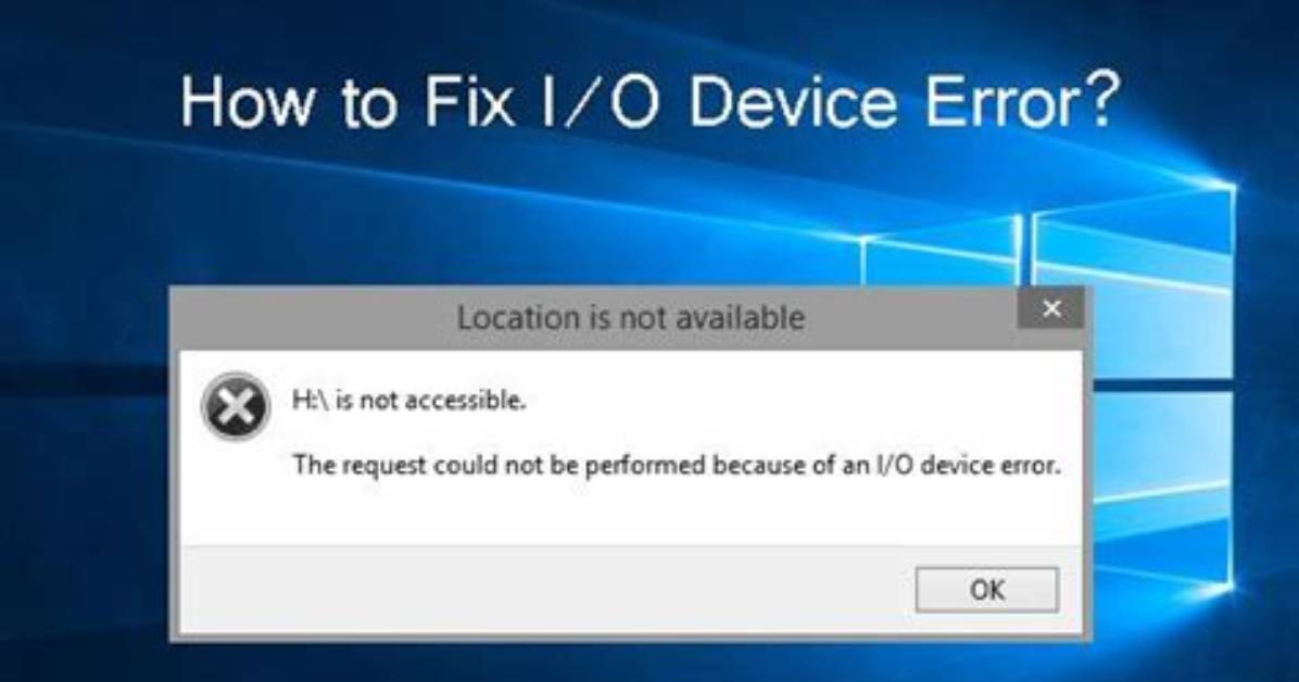 How Do I Fix an Io Device Error?