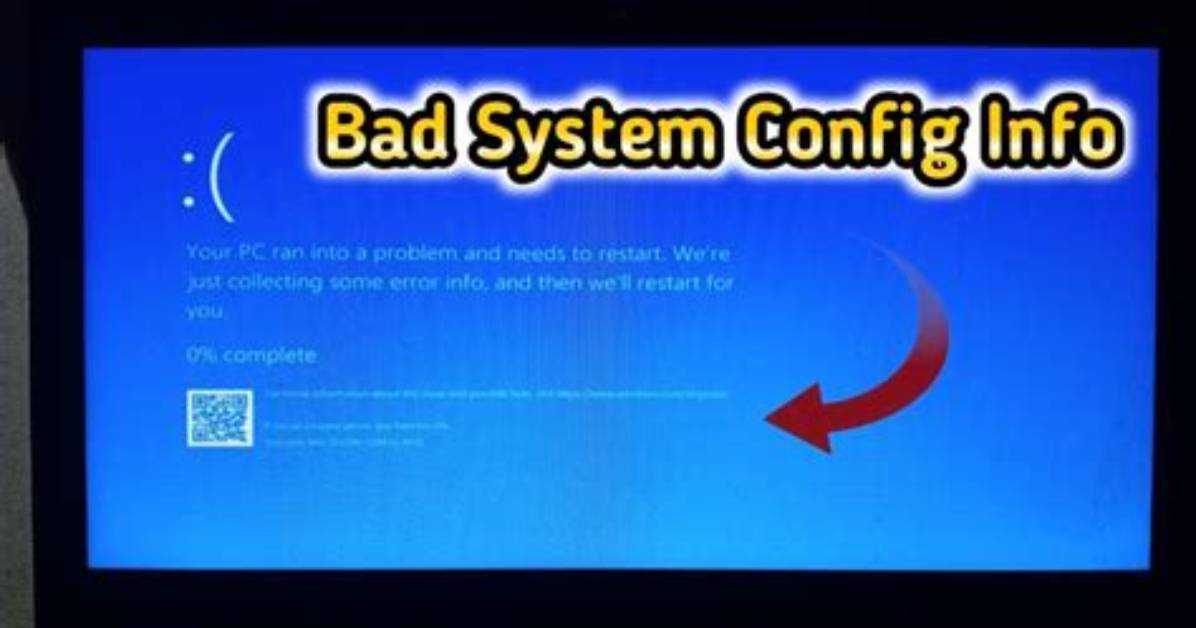 How Do I Fix Bad System Config Information in Windows 10?