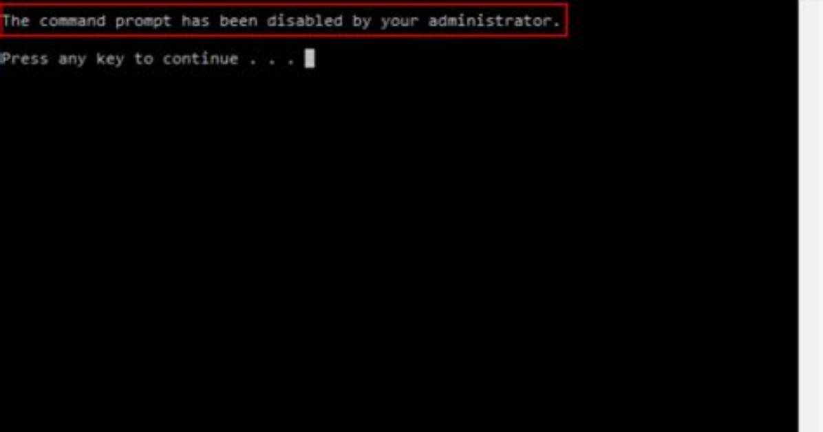 How Do I Fix Command Prompt Disabled by Administrator?