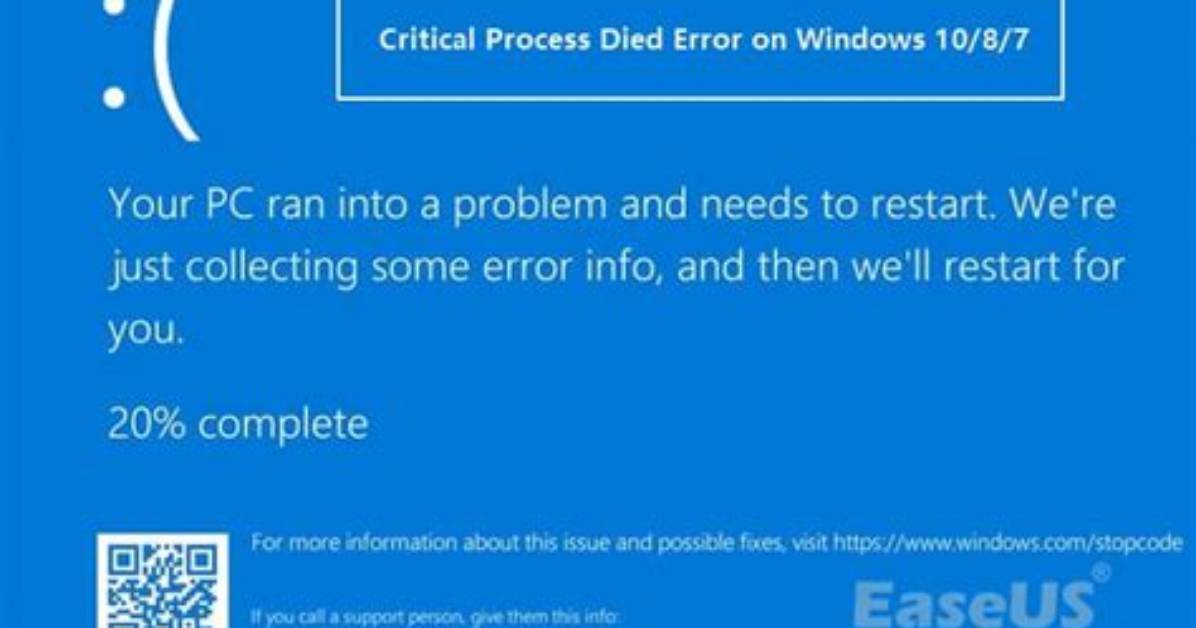 How Do I Fix Critical Process Died Blue Screen Error Windows 10?