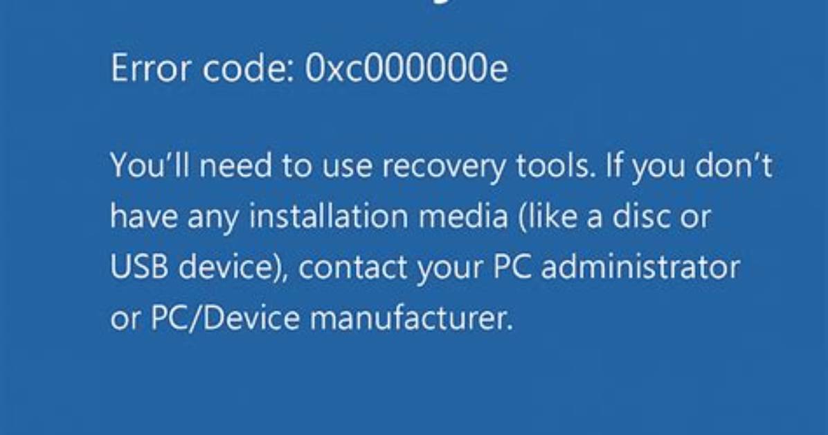 How Do I Fix Error 0Xc000000E My Computer Needs to Be Repaired Windows 10?