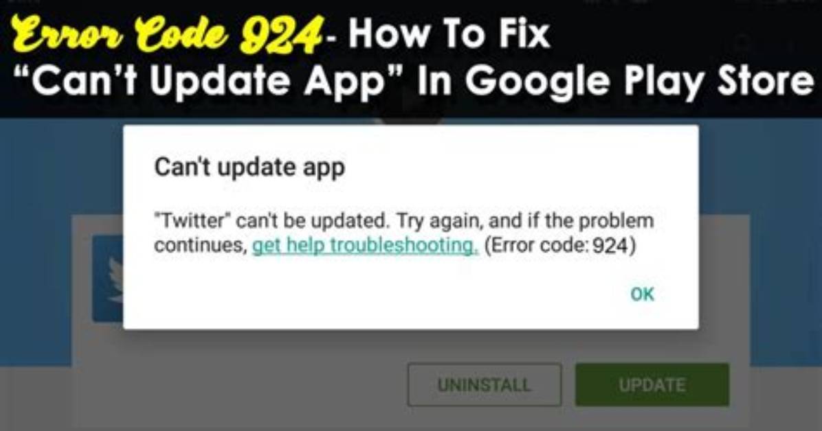 How Do I Fix Error 924?