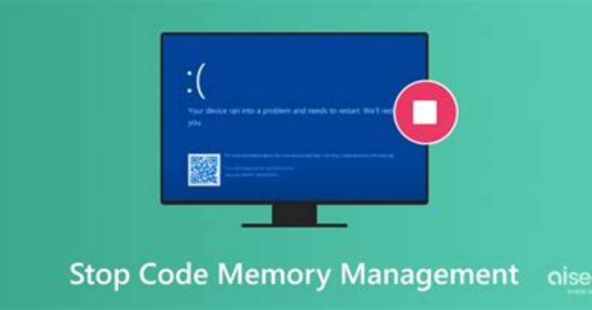 How Do I Fix Stop Memory Management in Windows 10?