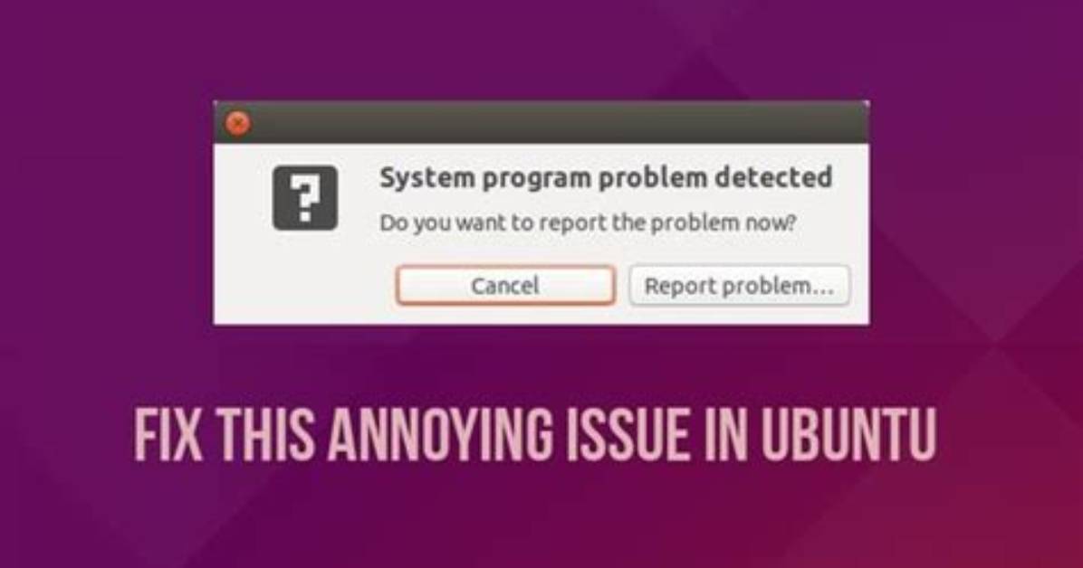 How Do I Fix System Program Problem Detected in Ubuntu?