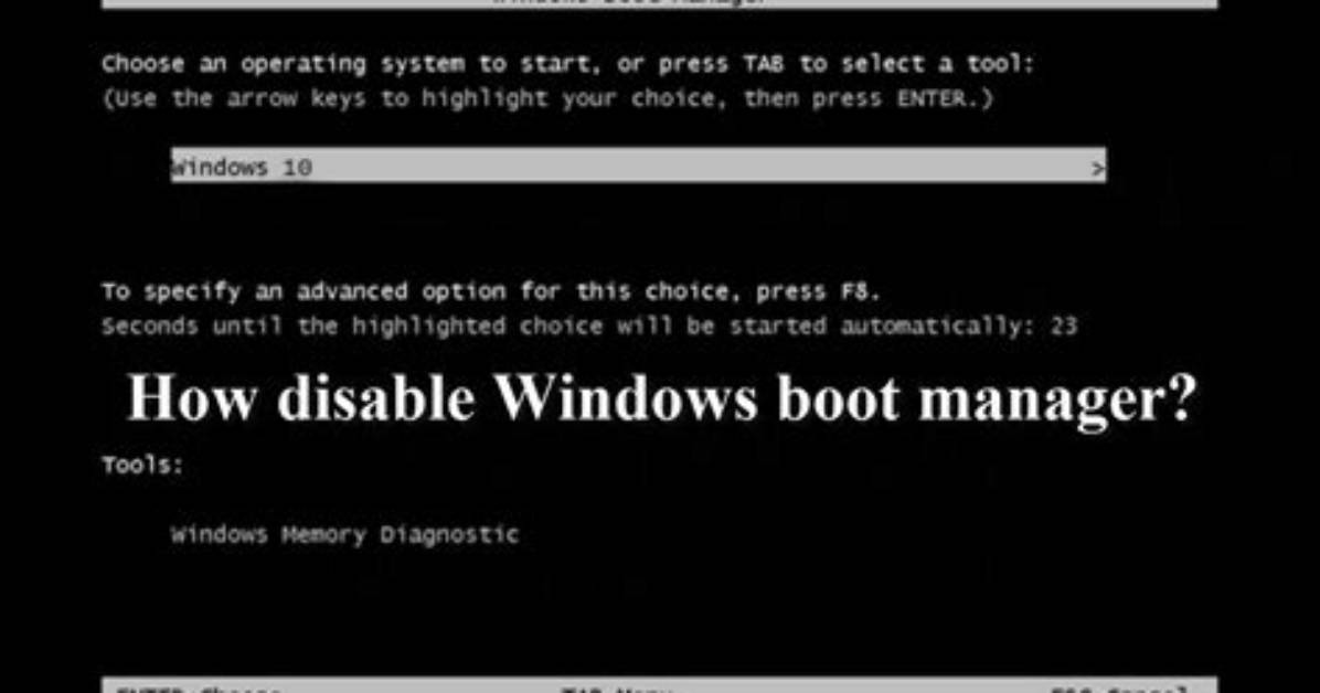 How Do I Fix Windows Boot Manager Error?
