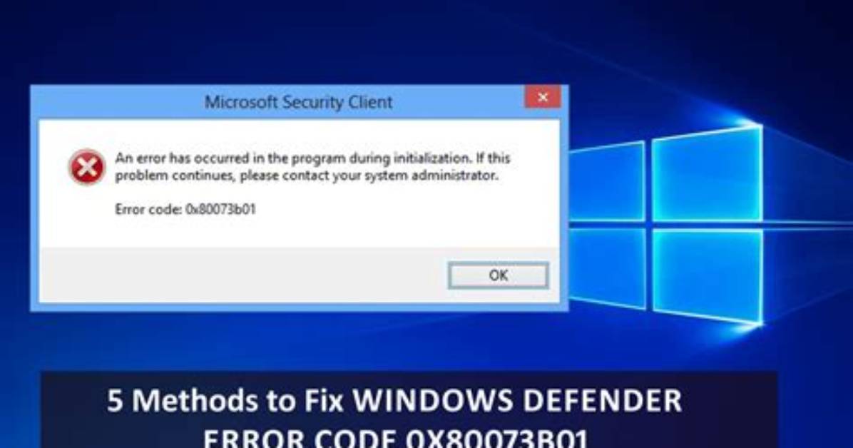 How Do I Fix Windows Defender Error Code 0X800B0109?