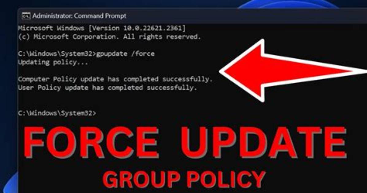 How Do I Force Windows Update Group Policy?