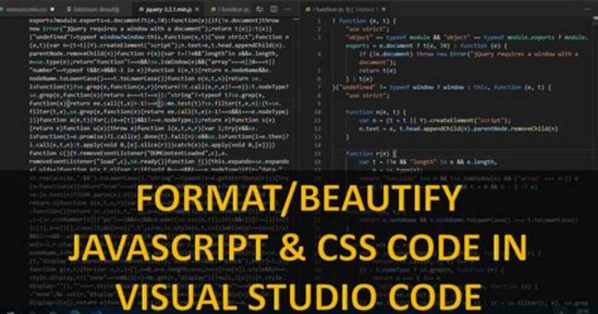 How Do I Format or Beautify Code in Visual Studio Code?