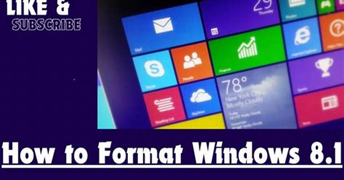 How Do I Format Windows 8 1 and Install Windows 7?