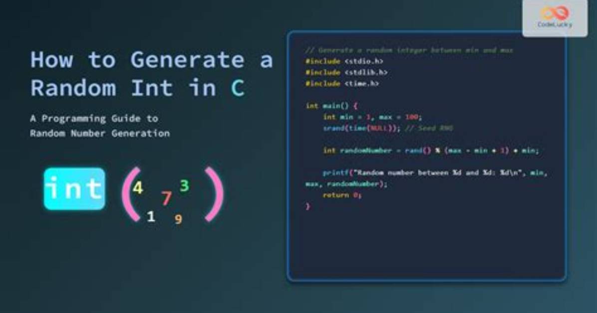 How Do I Generate a Random Int Number?