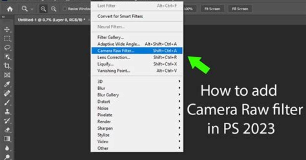 How Do I Get Camera Raw in Filter Menu Cs6?