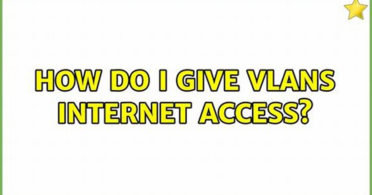 How Do I Give Vlans Internet Access?