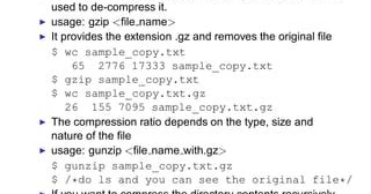 How Do I Gunzip to a Different Destination Directory?