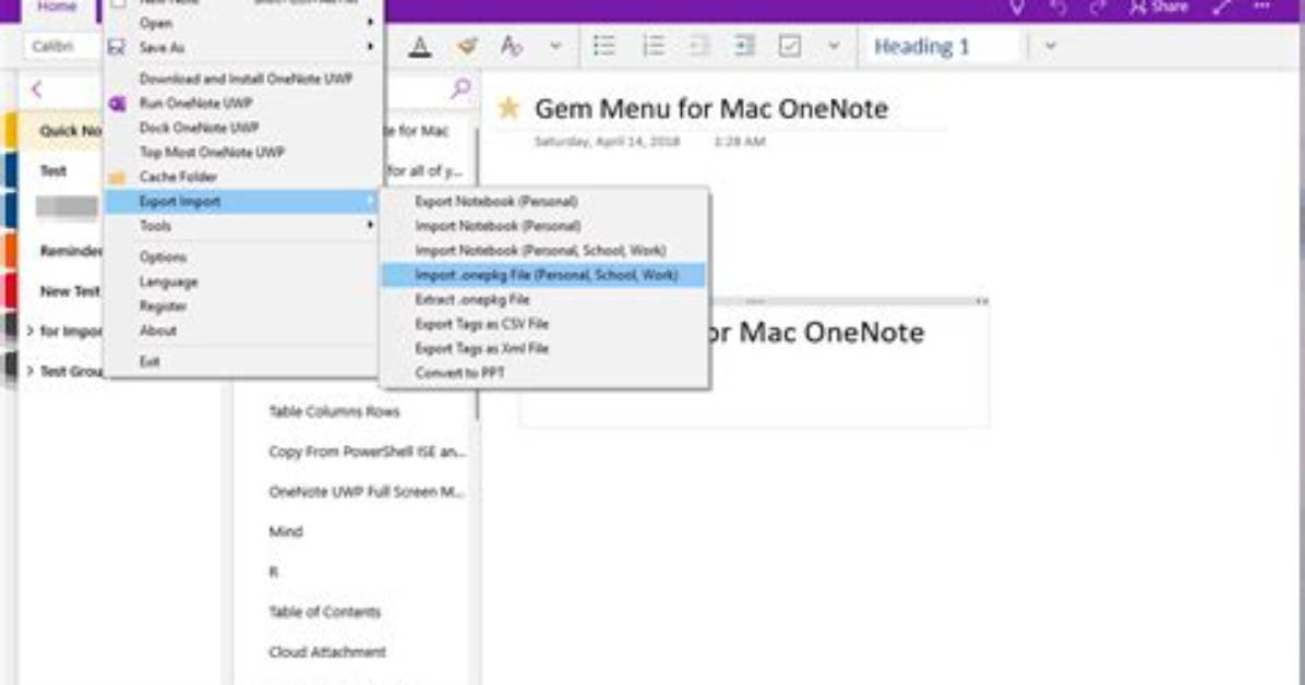How Do I Import. Onepkg File into One Note for Windows 10?