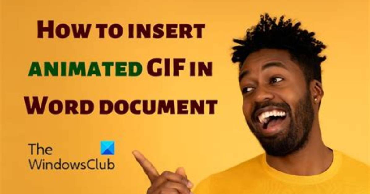 How Do I Insert an Animated Gif into Outlook 365?