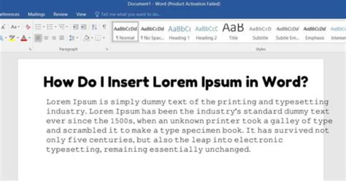 How Do I Insert Lorem Ipsum in Powerpoint?