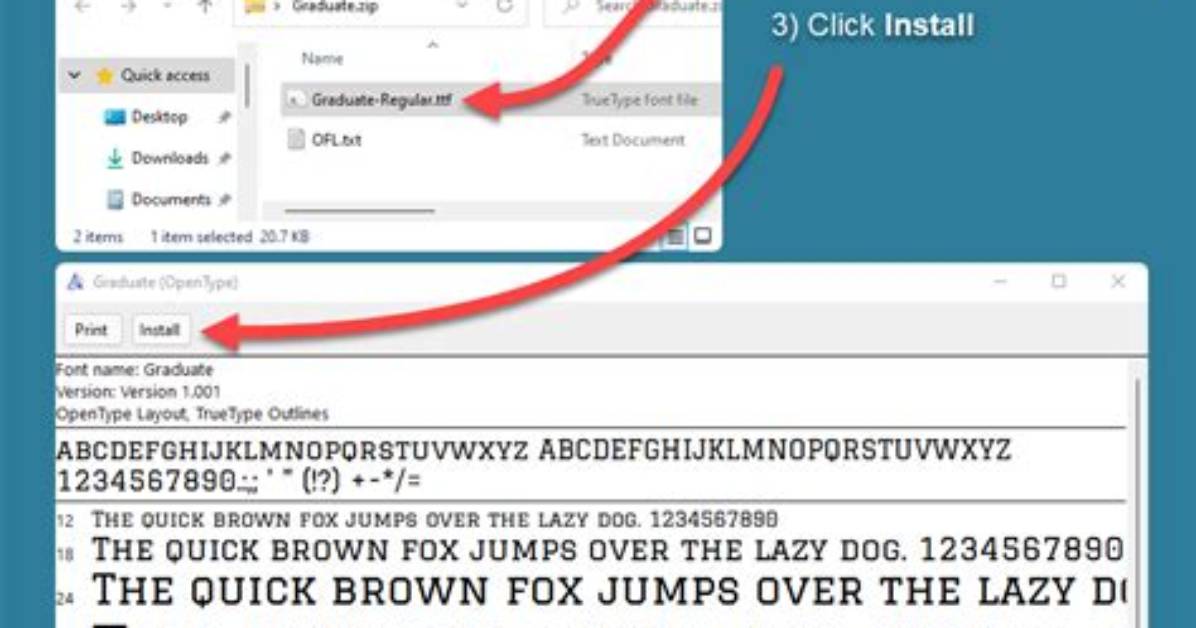 How Do I Install a Font Zip in Windows 10?
