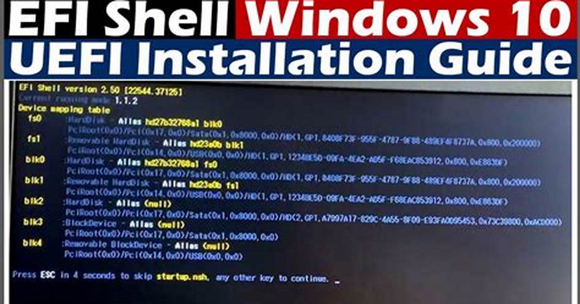 How Do I Install Efi on Windows 10?