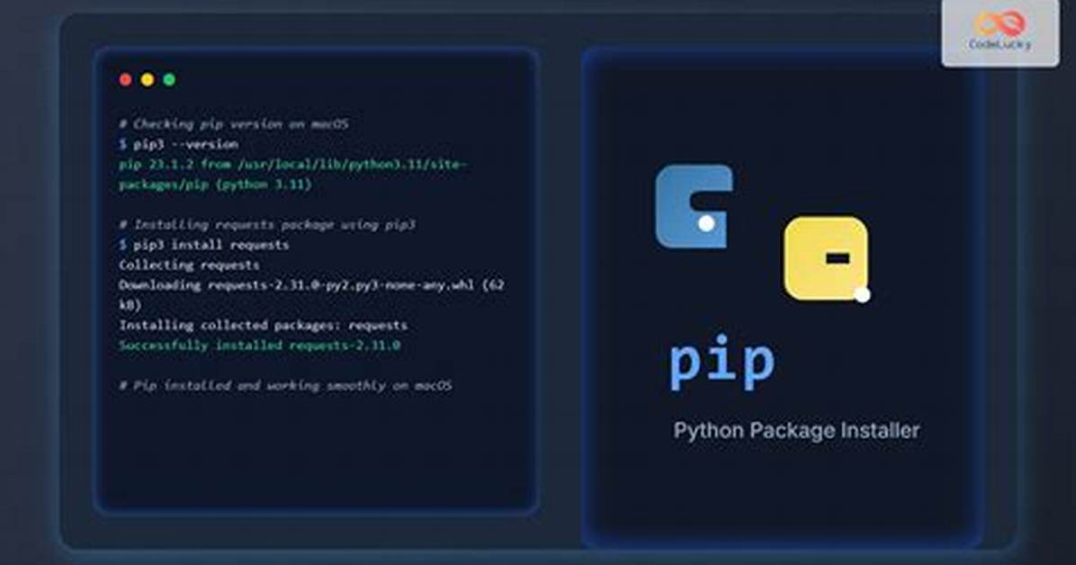 How Do I Install Pip on macOS or Os X?