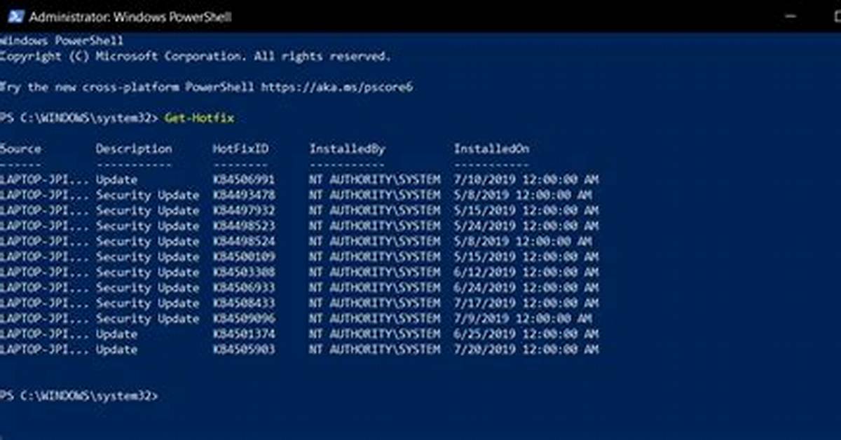 How Do I List Installed Windows Updates from the Command Line?