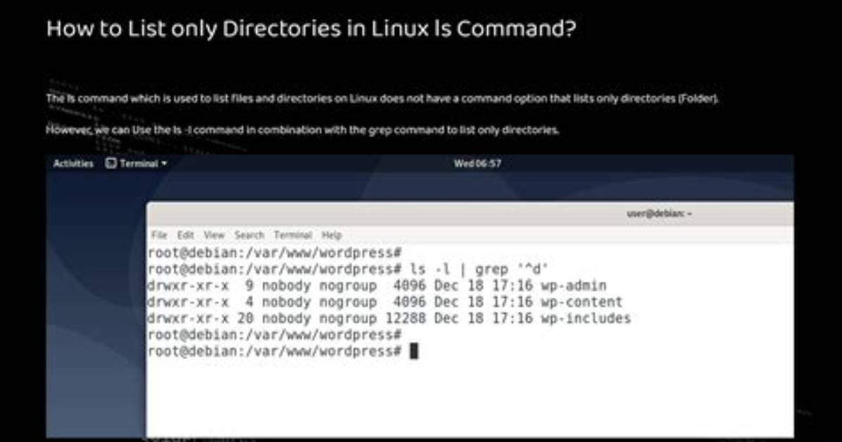 How Do I List Only Directories in Linux?