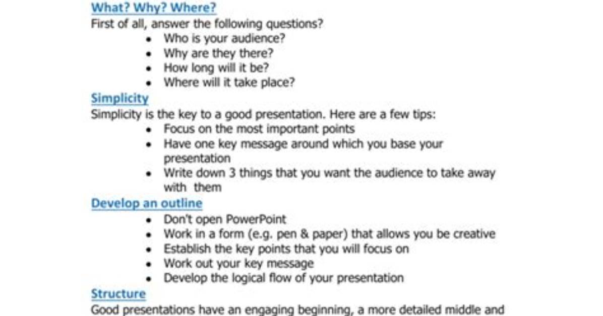 How Do I Make a Presentation Handout?