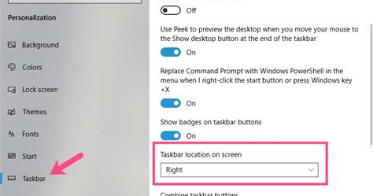 How Do I Make the Taskbar Horizontal in Windows 10?