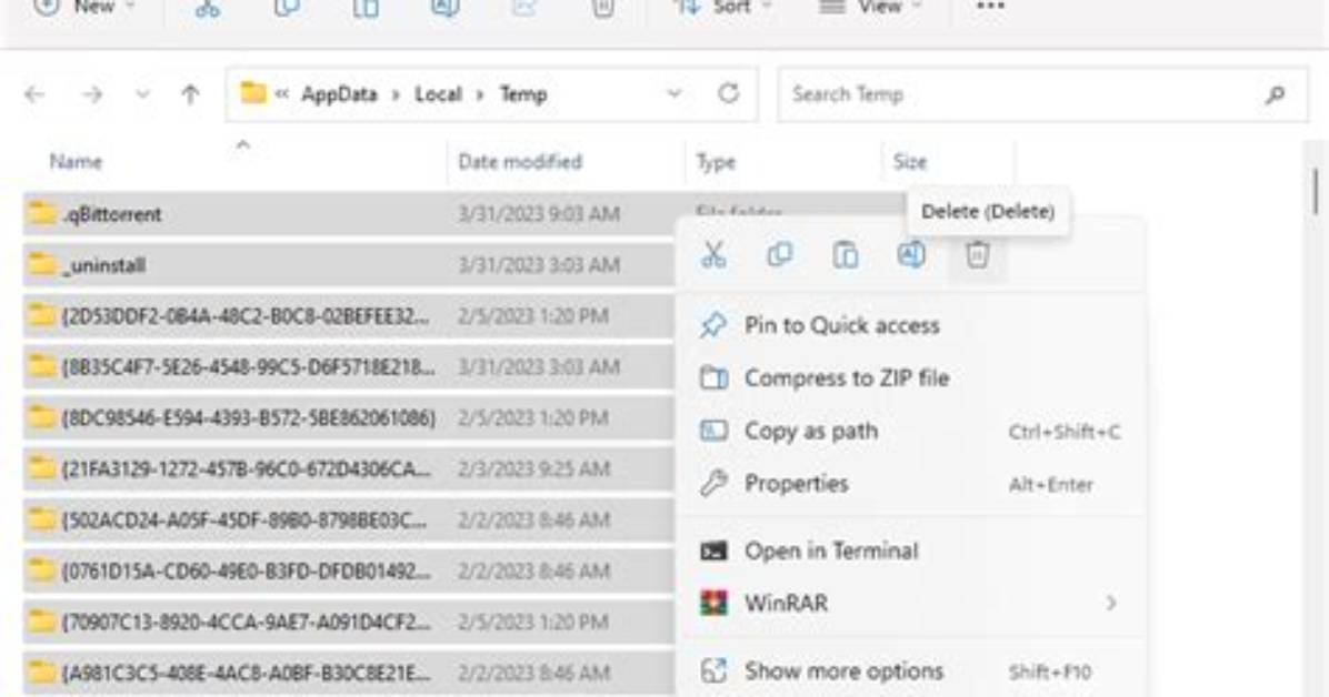How Do I Manually Delete Temporary Files in Windows 10?