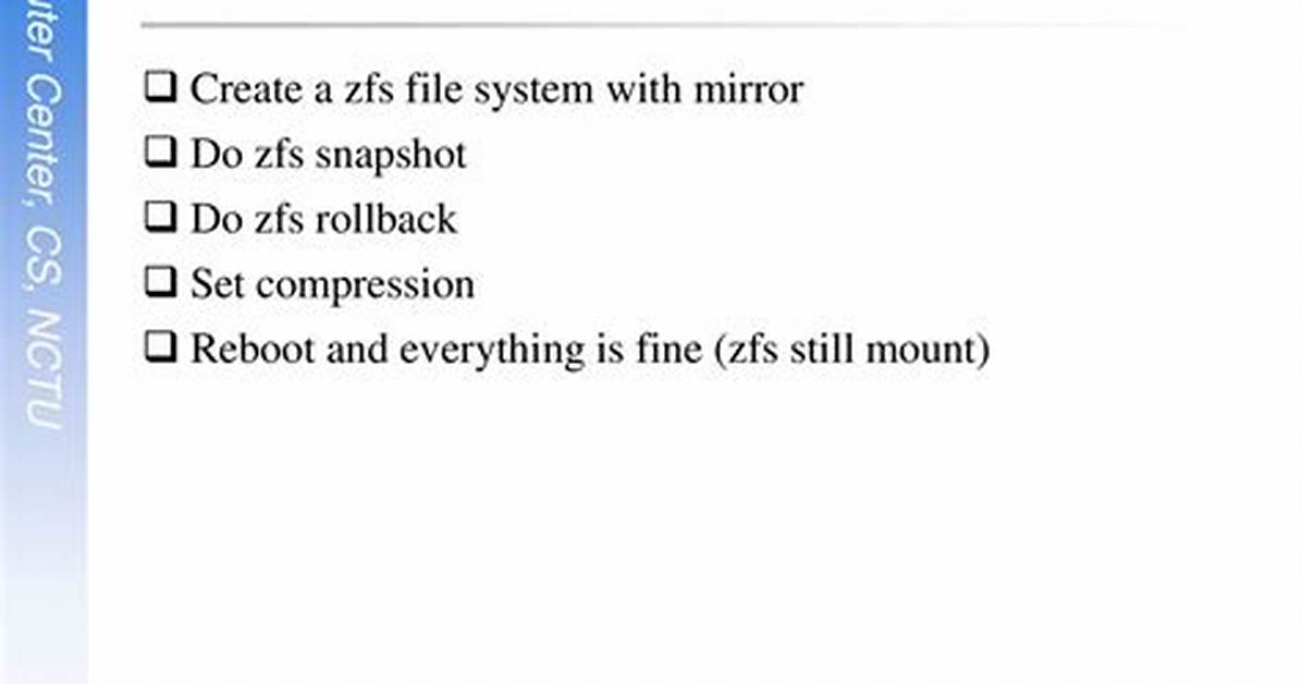 How Do I Mount a Zfs File System in Linux?