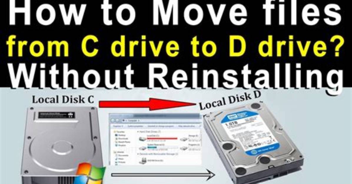 How Do I Move Programs from C Drive to D Drive Windows 7?