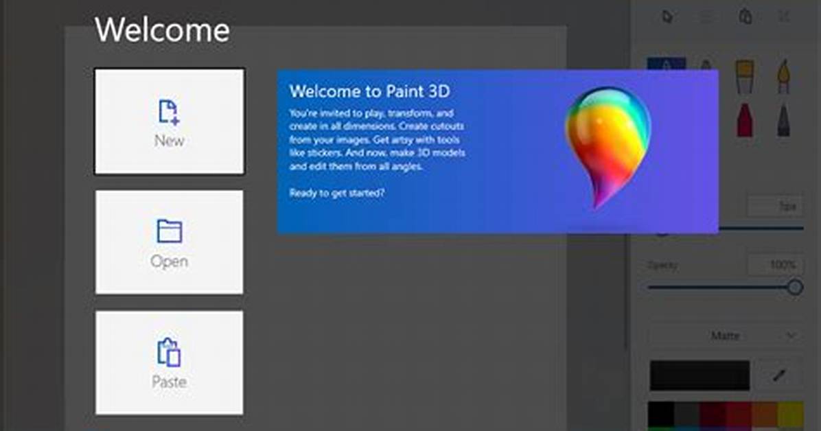 How Do I Open 3D Paint in Windows 10?