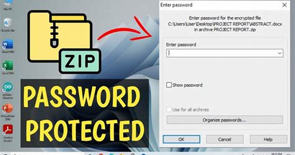 How Do I Open a Password Protected Zip File in Windows 10?