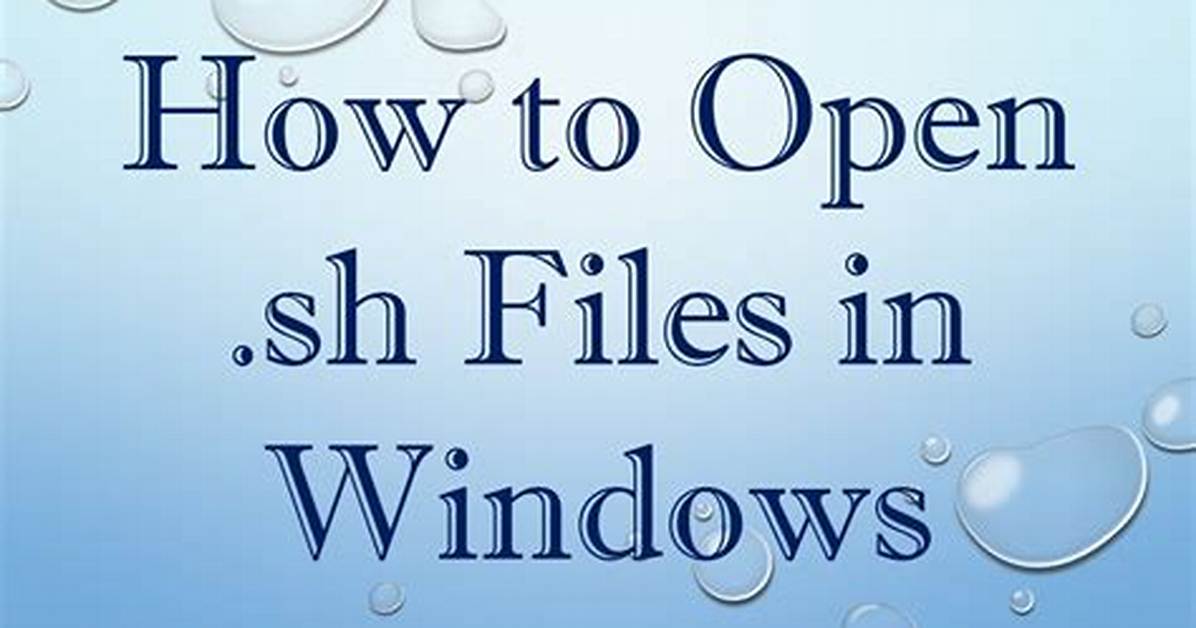 How Do I Open a Sh File in Linux Terminal?