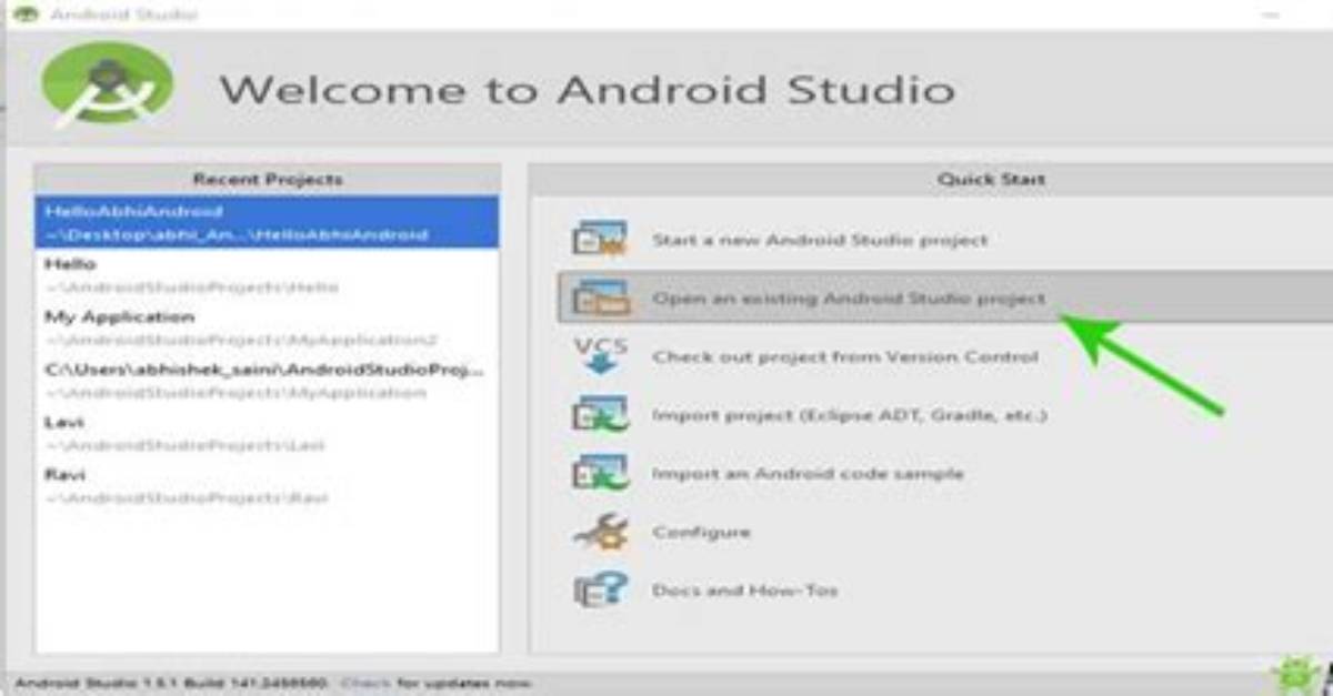 How Do I Open an Existing Android Project?