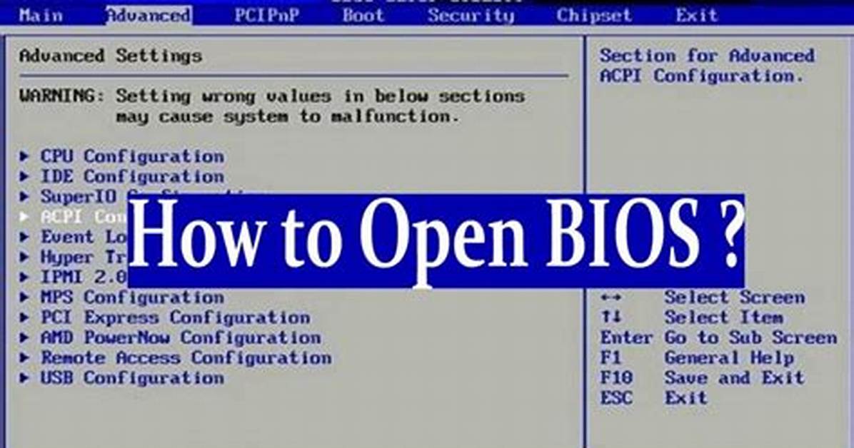 How Do I Open Bios on Windows 10?