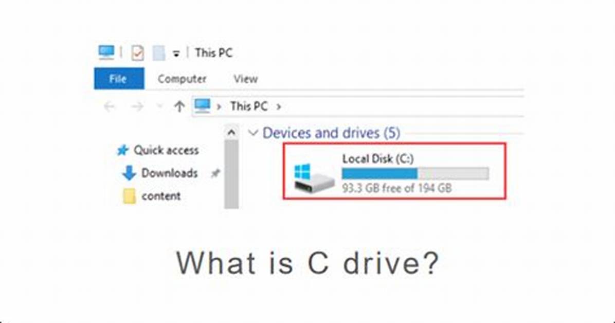 How Do I Open C Drive in Windows 7?