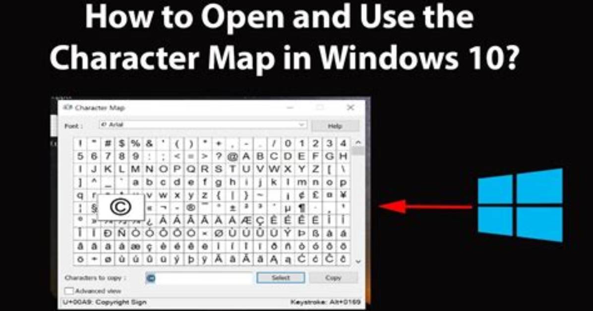 How Do I Open Character Map?
