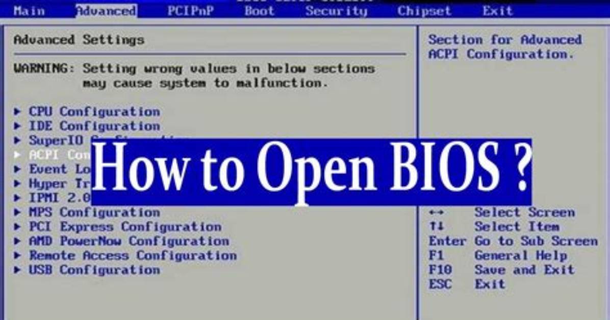How Do I Open the Bios Menu?