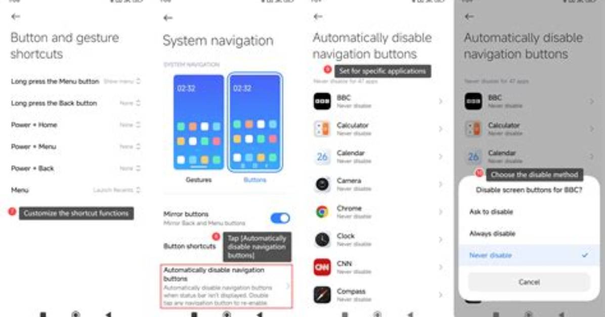 How Do I Permanently Disable Navigation Buttons in Android?