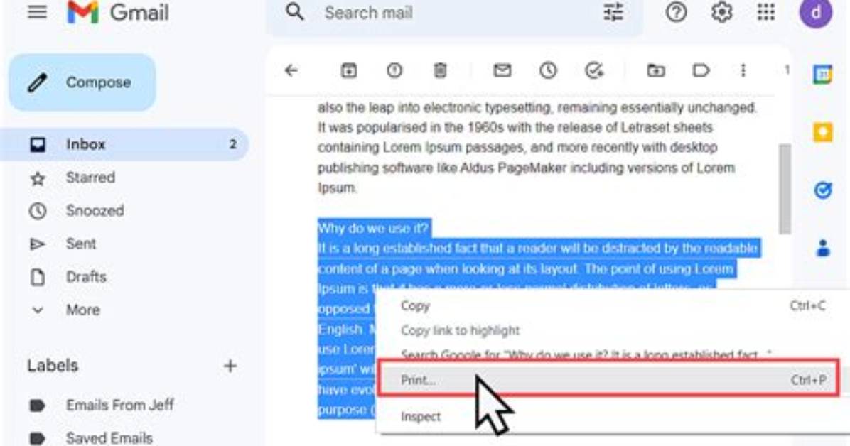 How Do I Print off My Gmail?