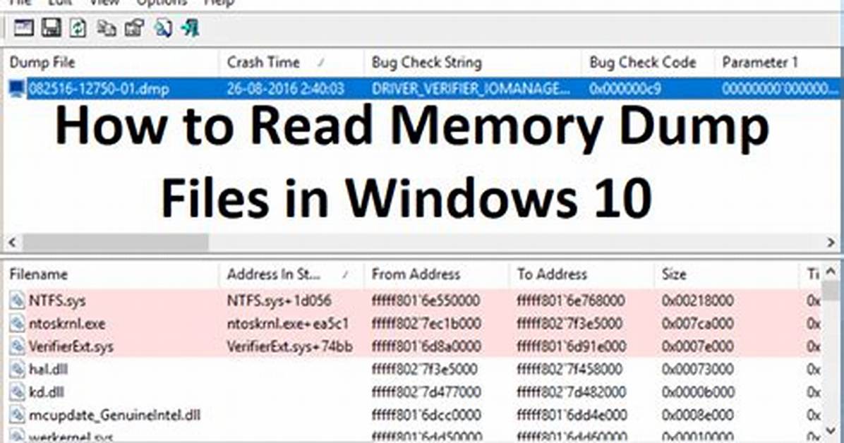 How Do I Read a Memory Dump File in Windows 7?