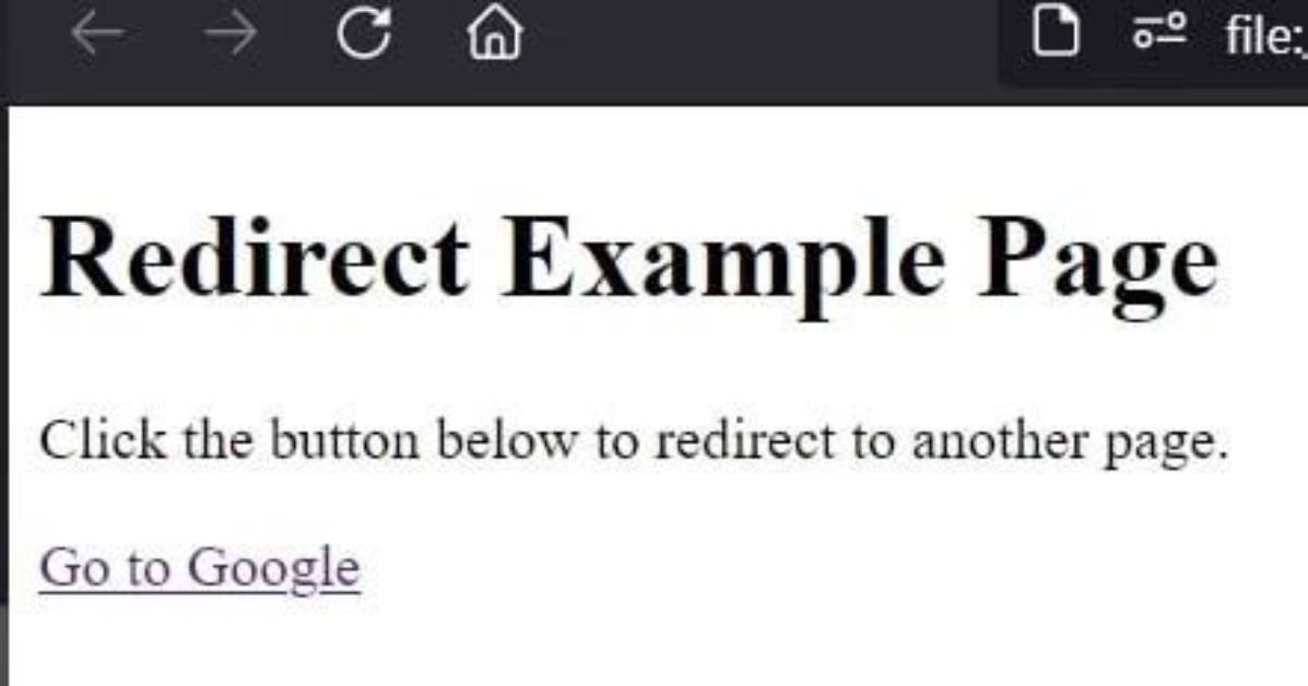 How Do I Redirect to Another Webpage?