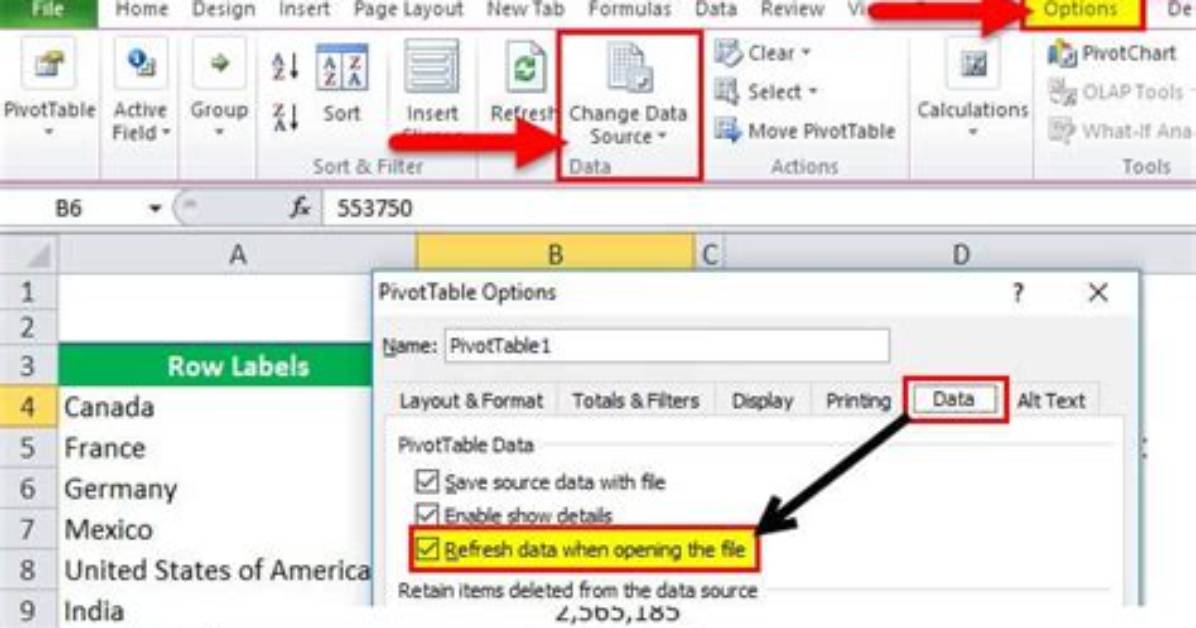 How Do I Refresh a Pivot Table Field List