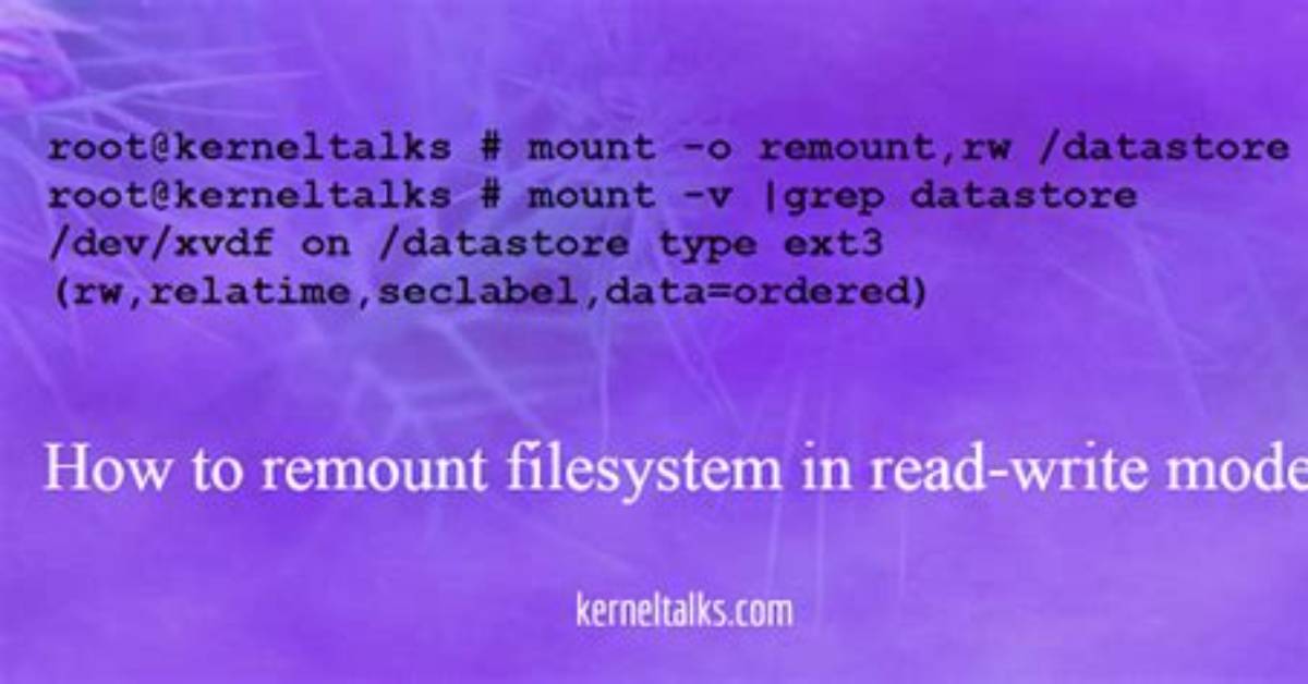 How Do I Remount a File System in Linux?