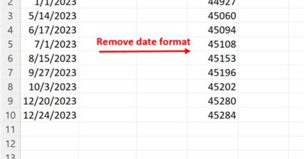 How Do I Remove Date from a Date and Time from an Excel Cell